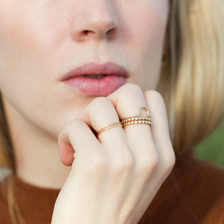 14k Hammered Ring