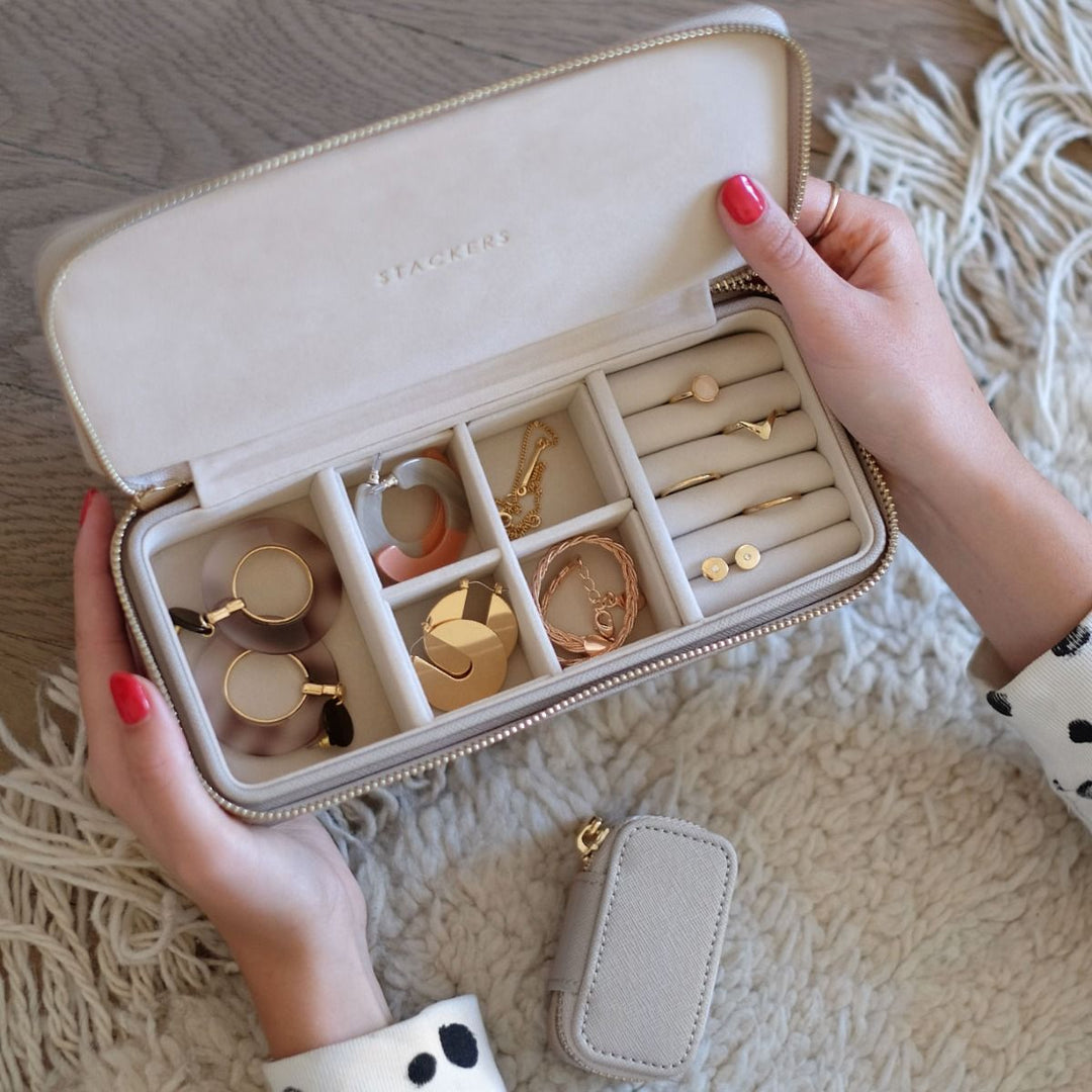 Large Taupe Travel Case