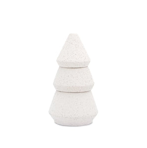 Cypress + Fir - White Stacked Tree Candle